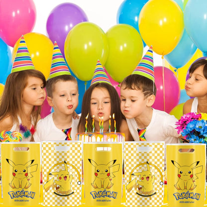 Pikachu Birthday Gift Bag Pokemon Figures Pokemon Gift Bag Pikachu Candy Bag Packaging Giveaway Party Favors Guest Pokemon Gift