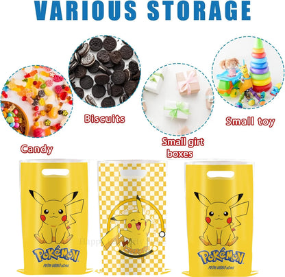 Pikachu Birthday Gift Bag Pokemon Figures Pokemon Gift Bag Pikachu Candy Bag Packaging Giveaway Party Favors Guest Pokemon Gift