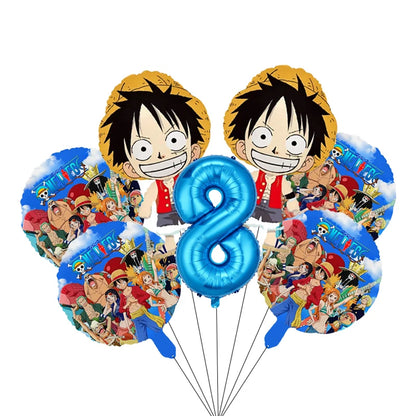 One Piece Birthday Party Decoration Kit – Plates, Cups & Balloons