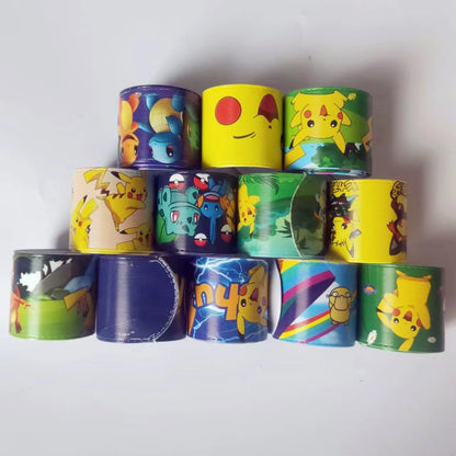 Pokemon 5/10 Pcs Wrist Strap Toys Pikachu Anime Series Ring Slap Bracelets Children Partys Interactive Supplies Birthday Gifts