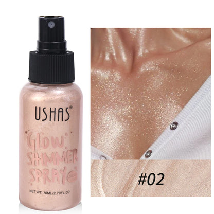 Liquid Face & Body Shimmer Highlighter | 76ml Glow Illuminator & Long-Lasting Oil-Control