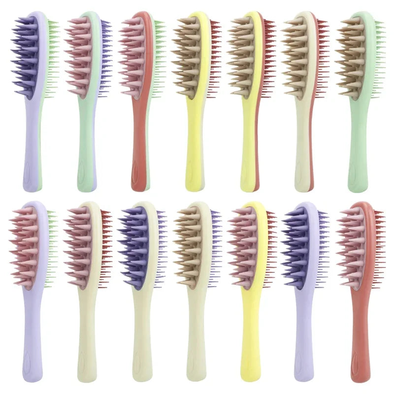 Silicone Shampoo Brush Scalp Massage Brush Head Washing Comb two-sided Hair Massager Bath Brush Body Scrubber Hair Accessories