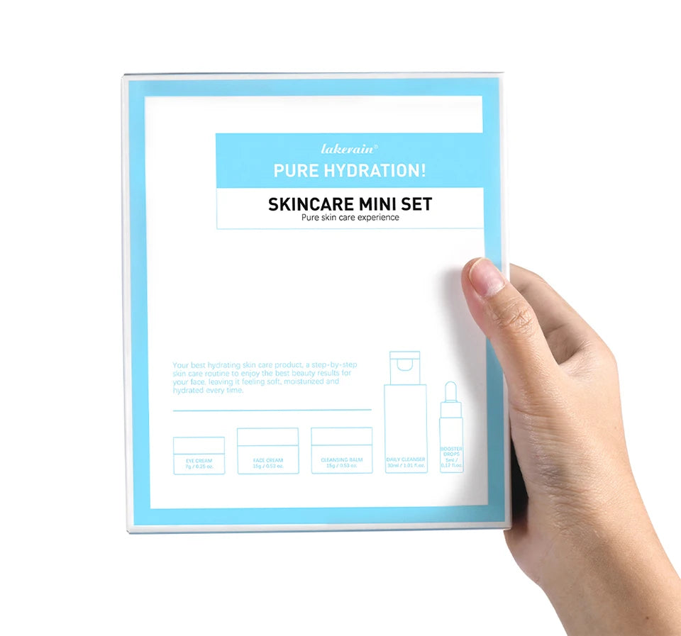 lakerain Pure Hydration! Travel Skin Care Set: 5-Piece Mini Essentials Kit
