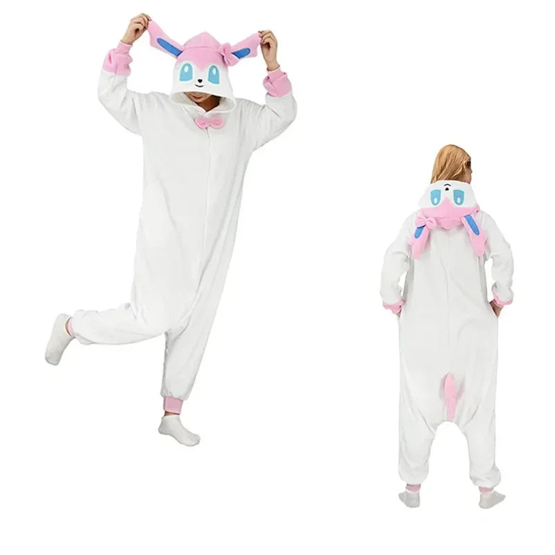 TAKARA TOMY Pokemon Cosplay Kigurumi Onesie Snorlax Jigglypuff Umbreon Gengar Costume Halloween Adult Anime Bulbasaur Pajamas