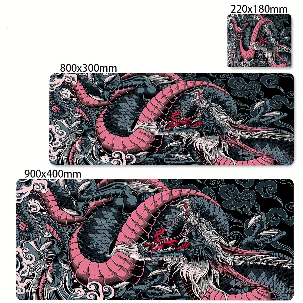 Black and White Dragon Mouse Pad Large Gaming Mousepads Computer Mousepad Mouse Mat 90x40cm Desk Pads For PC Keyboard Mats Table