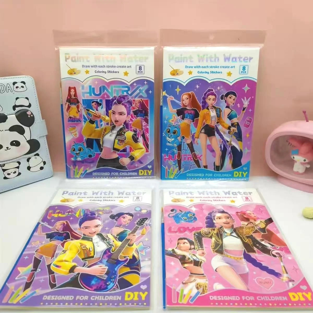 2026 New K-Pop Girls Watercolor Coloring Book Cute Cartoon High-Value DIY Painting Book Set Toy for Kids Girls