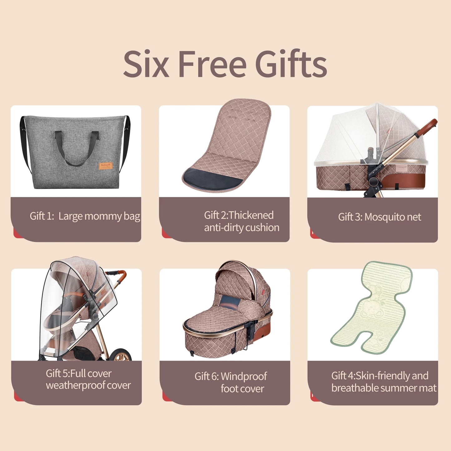 All-in-One Luxury Stroller: Versatile 3-in-1 High Landscape Pram with Reversible Seat Mode