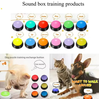 Voice Recording Button Pet Toys Dog Buttons for Communication Pet Training Buzzer Recordable Talking Button Intelligence Dog Toy