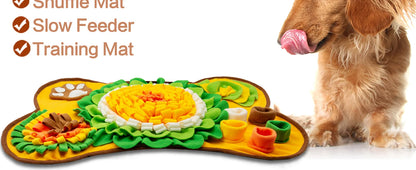 Snuffle Mat for Dogs, Pet Snuffle Mat for Small and Medium Dogs, Interactive Sniff Mat Feeding Mat for Puppies, Slow Feeder
