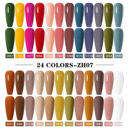 Clou Beaute 10/12/20/24pcs Gel Nail Polish Set Color 15ml White Glass Bottle Nail Art Kit Semi Permanent Gellack Nail Varnish