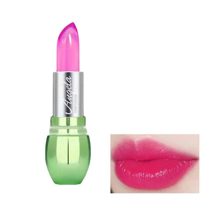 Crystal Jelly Lipstick,Magic Color Changing Lipstick, Moisturizing Temperature Color Changing Lip Gloss,Nourishing Lip Balm
