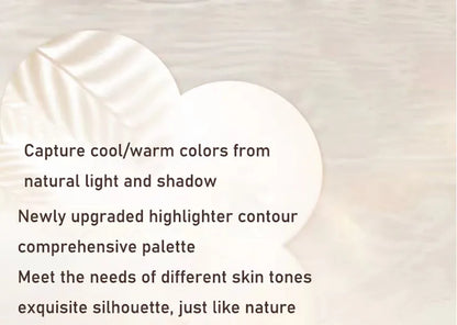 Judydoll Facial Highlighter Makeup Palette Face Matte Shadow Lasting Glow Brighten Contour Shimmer Powder 3D Nose Cosmetic