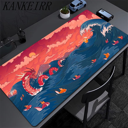 Japan Anime Mouse Pad PC Colorful Gamer Cabinet Mousepad P-pokemon Lugia Keyboard Rug Laptop Gaming Rubber Mat Desk Accessories