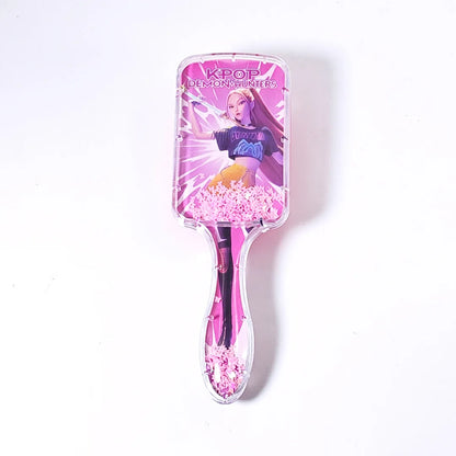 4PCS Anime Cartoon Air Cushion Comb, Portable Hairbrush Perfect Fans Club Gift for Girls and Students