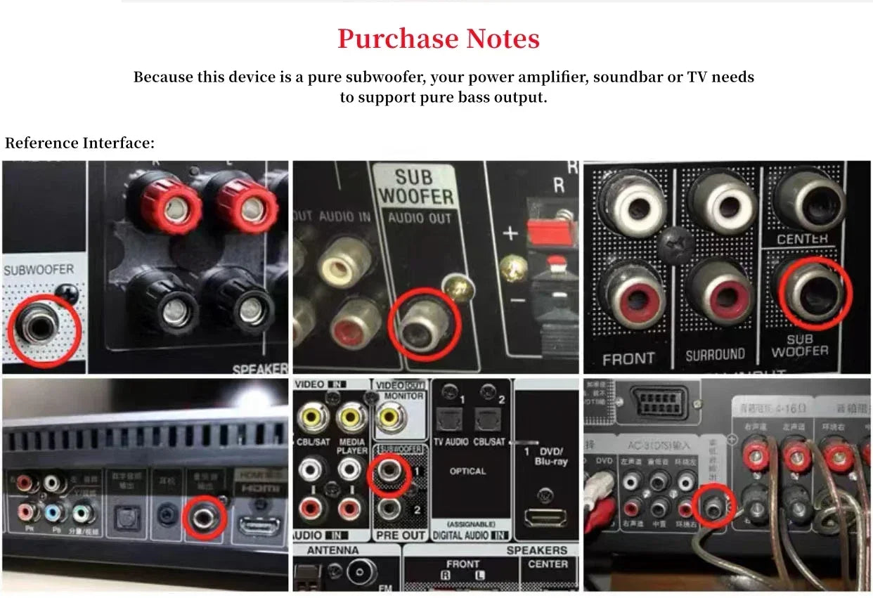 100W High Power 6.5″ Passive Subwoofer Speaker System