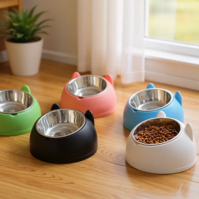 Elevated Stainless Steel Cat Bowl