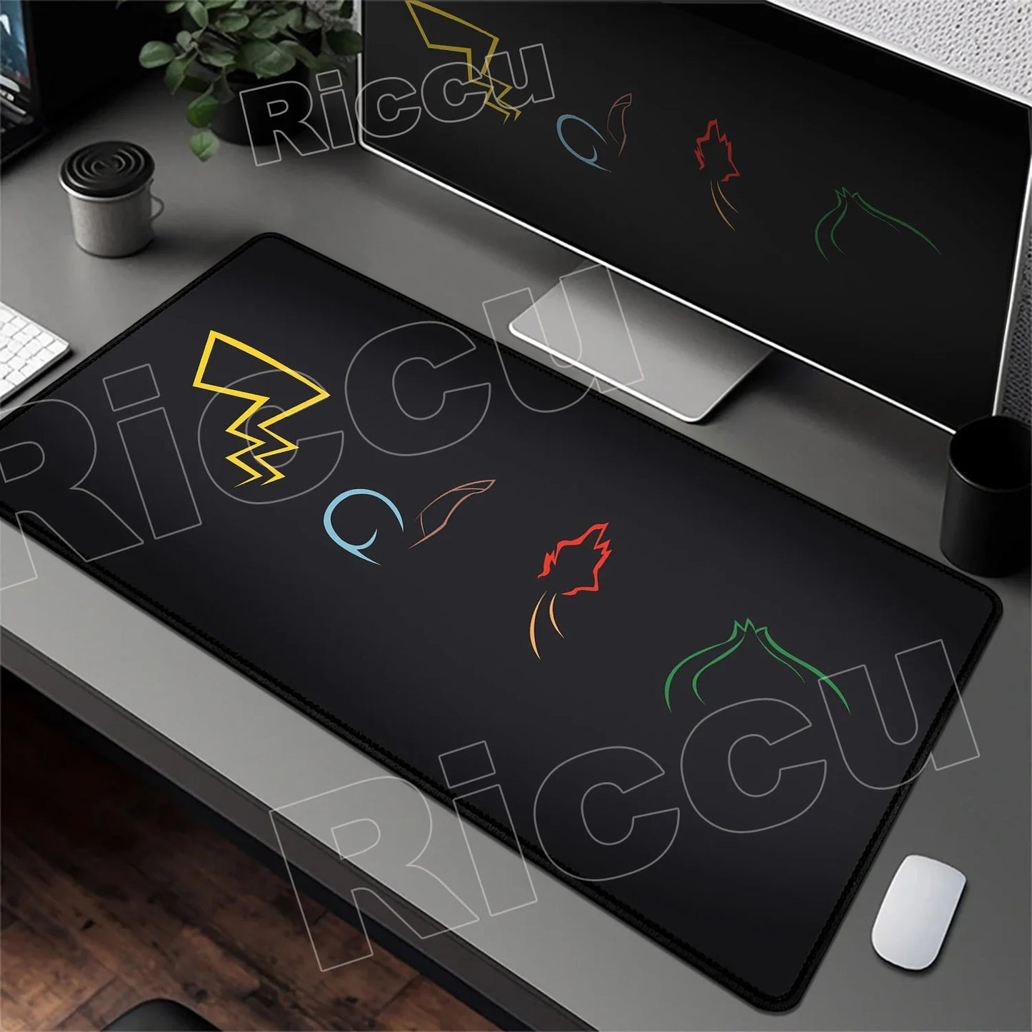 HD 900x400 Rubber Large PC Mousepad Gaming Mouse Pad Accessories Pikachu Slowpoke XXL Desk Keyboard Mat Computer Laptop Mausepad