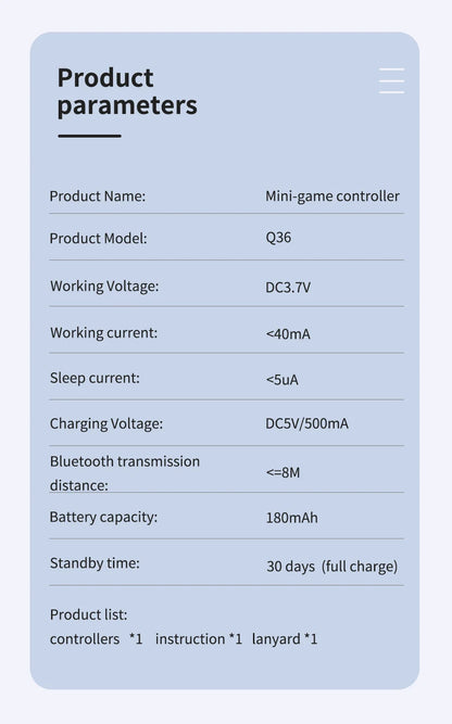 Mini Gamepad Gaming Control Bluetooth For iPhone Android PS4 PS3 Switch Xbox Mobile IOS PC TV Controller Wireless Game Pad Phone