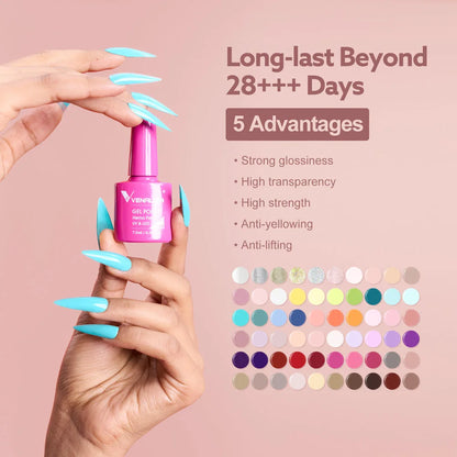 Venalisa VIP5 Nail Gel Polish HEMA/TPO FREE Full Coverage Beautiful Semi Permanent Soak Off UV LED Gel Nail Polish Gel Lacquer