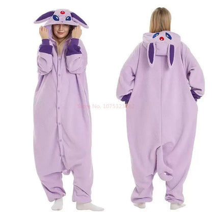 In Stock Snorlax Squirtle Mewtwo Onesie Gengar Cosplay Costume Halloween Adult Anime Cute Cat Eevee Boys And Girls Pajamas