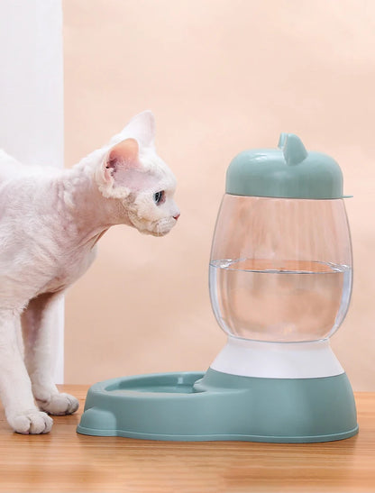 HOOPET 2025 New Cat Bowl 3 Colors Pet Automatic Feeder Dog Drinking Bowl Dispenser for Puppy Cat Food Water Bowl Pet Accessaries