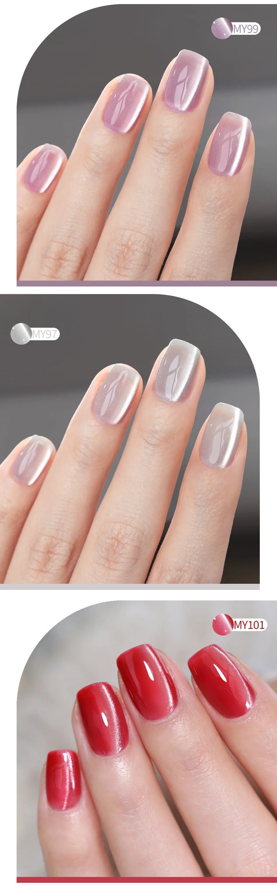 BORN PRETTY Sparkling Glass Bead Cat Magnetic Gel Nail Polish Flash White Spar Red Color Semi Permanent Soak Off UV Gel Varnish