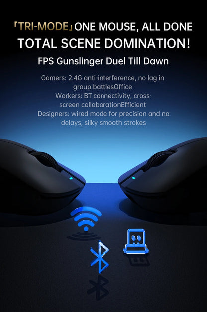 Attack Shark X8Ultra Gaming Mouse & Wireless 8K Receiver,Bluetooth Wireless Connection,PAW3950MAX Sensor,42000DPI,Type-C