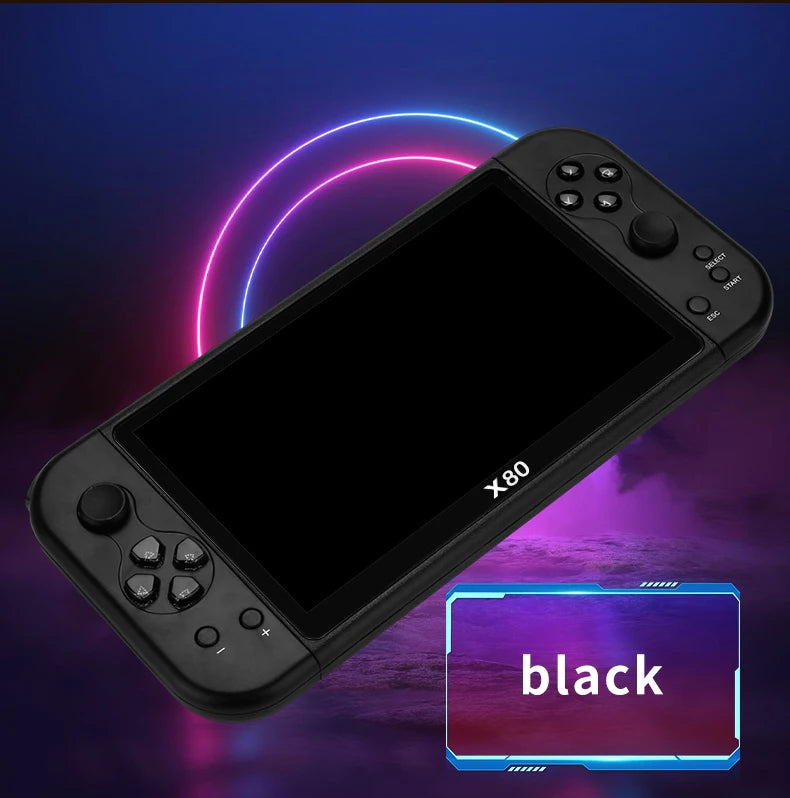 Coopreme X80 Portable Game Console 7-inch HD Large Screen Arcade PS1 Emulator Multi-function Nostalgia Classic PSP Handheld Game