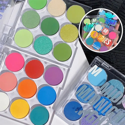 9 Colors Eye Shadow Palette Summer Pearl Matte Fine Shimmer Eyeshadow Powder Long Lasting Charming Eyes Make Up Palette Cosmetic