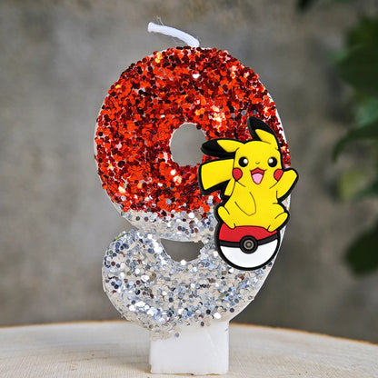 Cute Pokemon Monster Candle Kids Birthday Cake Decoration Cartoon Anime Figure Supplies Party Accessories Christmas Gifts