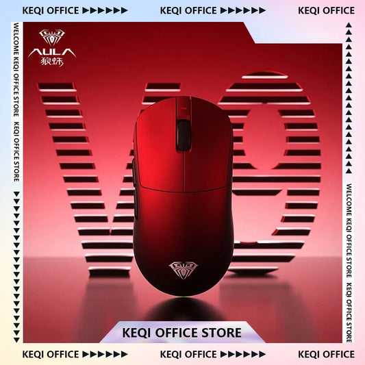 AULA V9 V9+ Wireless Mouse Tri Mode Bluetooth Lightweight Mouse E-sports Gaming Mice Esports Gaming Mice PC Accessories Gifts
