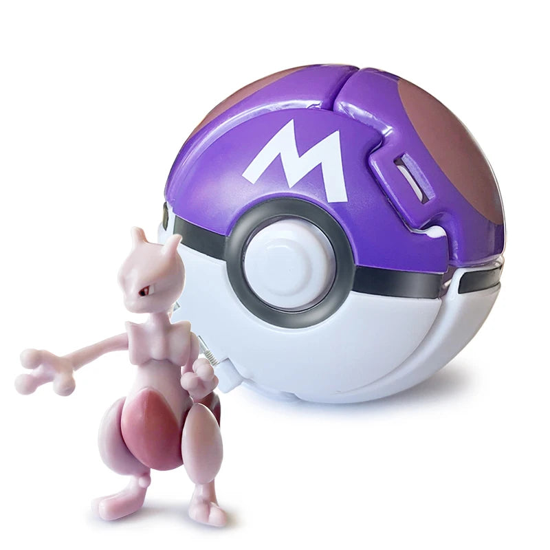 25 Styles Pokeball Figure Anime Figure Pokemon Elf Ball Toy Action Model Pikachu Mewtwo Charmander Kids Birthday Gifts Toys