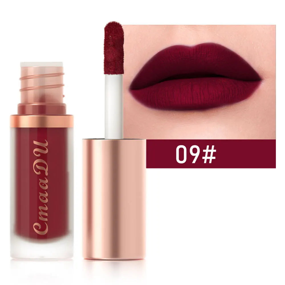 CmaaDu Waterproof Matte Velvet Lip Glaze: Long-Lasting Non-Stick Liquid Lipstick