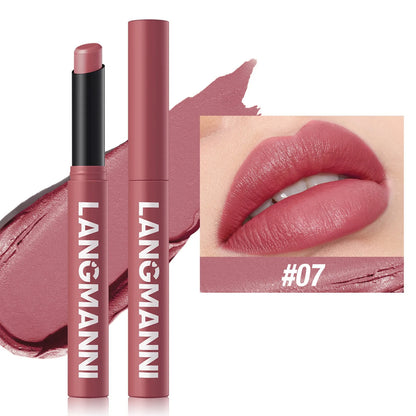 12 Color Matte Lipstick Pencil Waterproof Long Lasting Non-Stick Cup Lip Stain Tint Cosmetic Nude Lipstick Pen Makeup Maquillage
