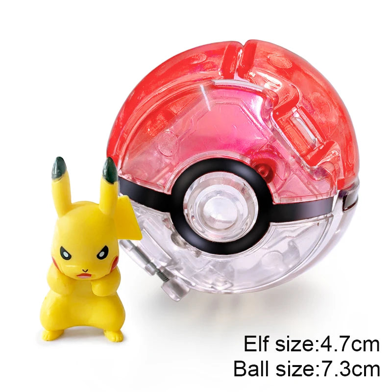 25 Styles Pokeball Figure Anime Figure Pokemon Elf Ball Toy Action Model Pikachu Mewtwo Charmander Kids Birthday Gifts Toys