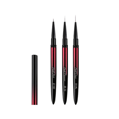 New 1/13pcs Nail Art Brush Set Black Red Metal Handle Acrylic UV Gel Polish Crystal Acrylic Nail Drawing Tools High Quality