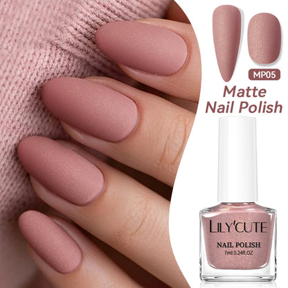 LILYCUTE 7ml Matte Nail Polish - 28 Autumn Colors
