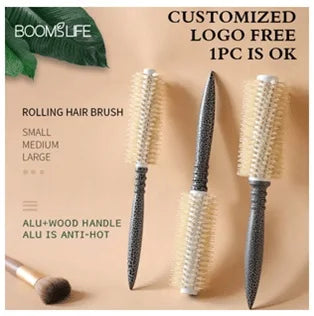 Denman Head Massage Brush Steel Hair Brush Wood HairBrush With Steel Needle Scalp Airbag Hair brush For Hair Combing