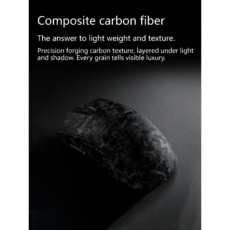 XINMENG ZERO 3 Gaming Mouse PAW3311/PAW3395/PAW3950 E-sport Sensor 1K/8K Polling Rate Carbon Fiber Case 500mAh Battery Wireless