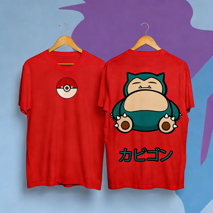 Unsiex Pokemon Snorlax T Shirt Men Women Cotton Short Sleeve Graphic Print Casual Tops Anime Tee 2026 Summer Cartoon Y2k Clothes