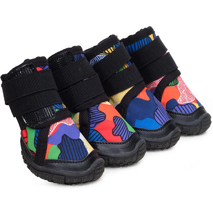 Large Dog Shoes Snowproof Anti-Slip Rubber Sole Winter Pet Dog Shoes For Medium Large Dogs Cotton Shoes Booties For Dogs