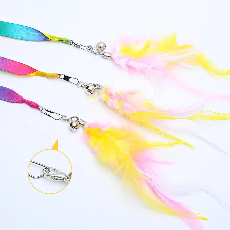 Interactive Feather Cat Teaser Wand