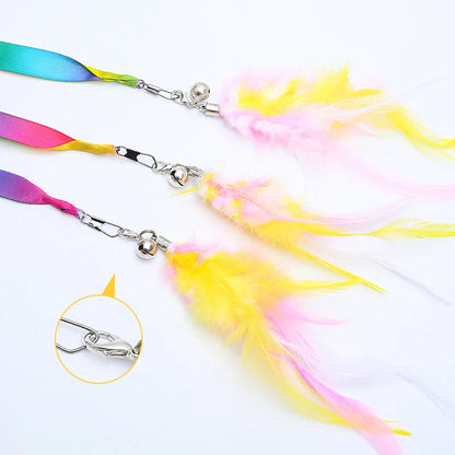 Interactive Feather Cat Teaser Wand