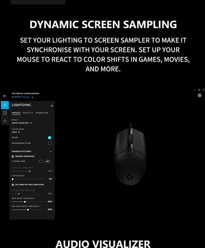 Logitech G102 Lightsync Gaming Mouse with 1ms Response Time for Esports Gamers