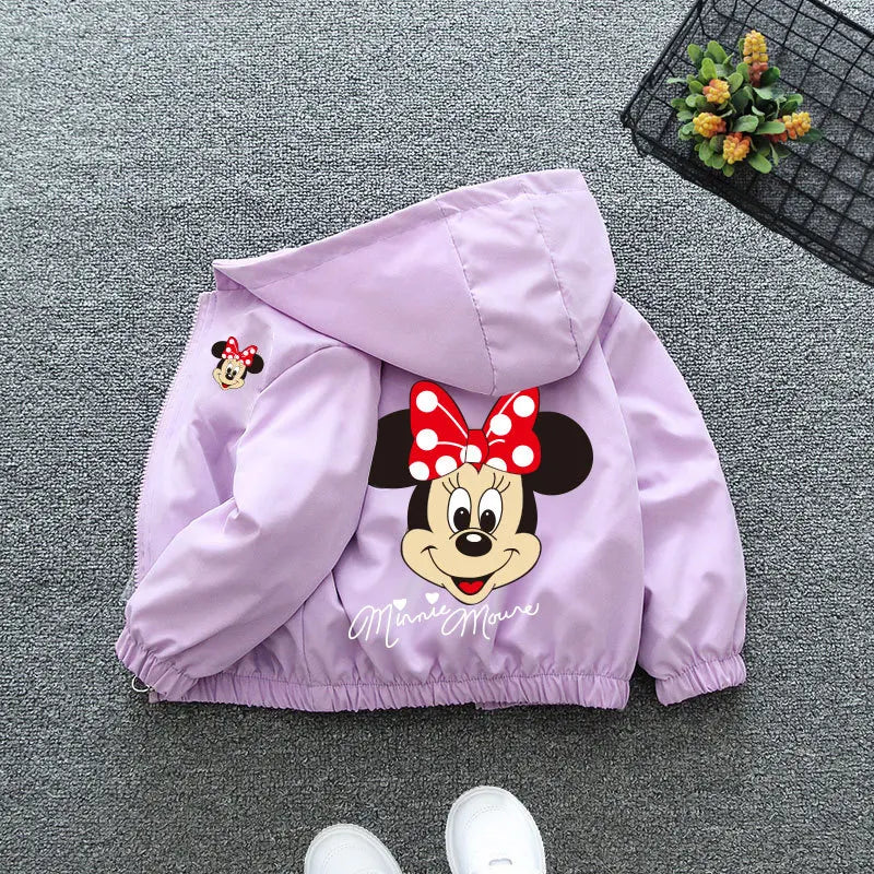 Boys Spiderman Hooded Jackets 1-10 Years Girls Spring Autumn Stitch Print Sports Coats Children Cartoon Outerwear Kids Clothes