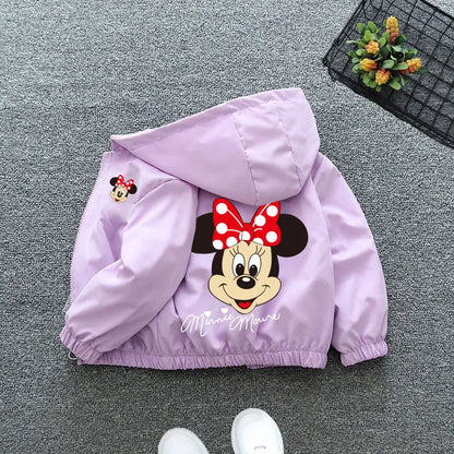Boys Spiderman Hooded Jackets 1-10 Years Girls Spring Autumn Stitch Print Sports Coats Children Cartoon Outerwear Kids Clothes
