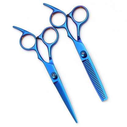 Hairdressing Scissors Japan Stainless Hair Scissors Purple Hair Cutting Scissors Barber Shop Thinning Shears Set Comb C1001