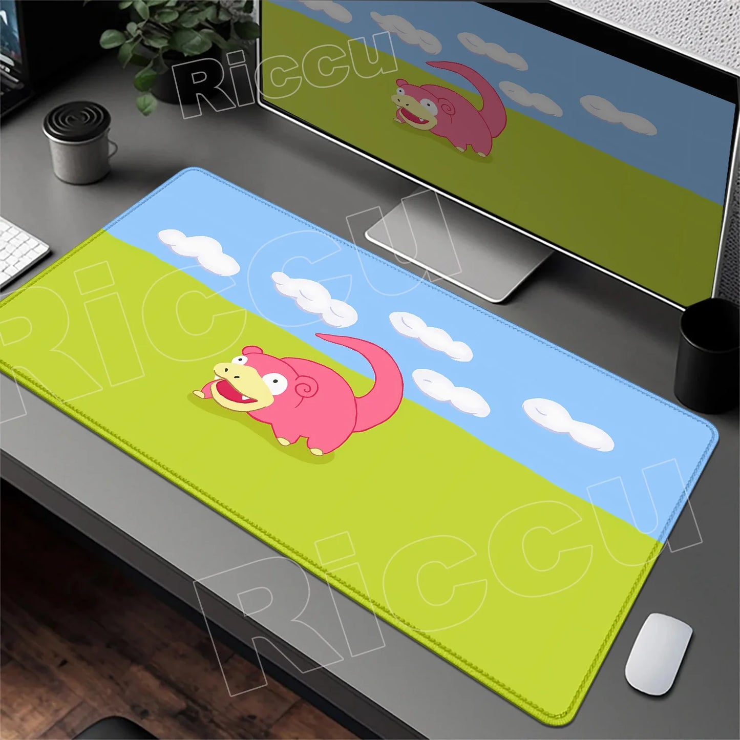 HD 900x400 Rubber Large PC Mousepad Gaming Mouse Pad Accessories Pikachu Slowpoke XXL Desk Keyboard Mat Computer Laptop Mausepad