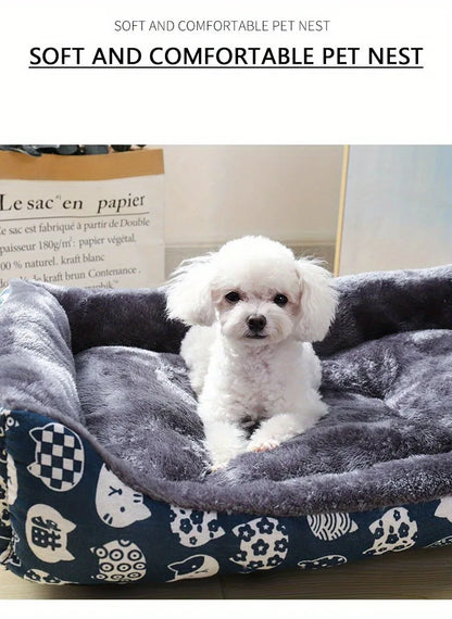 BeiYu Premium Pet Sofa Bed: Ultra-Soft Winter Lounger for Dogs & Cats