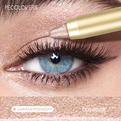 1PC Anti-smudge, Glitter and Matte Finish for Beginners, Vibrant Metallic, Silky, Double Headed Eye Shadow Stick for Bold Look